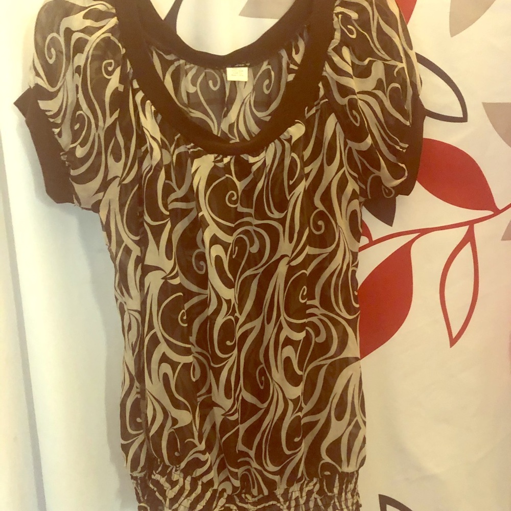 Lia Lee women brown and beige camisole blouse